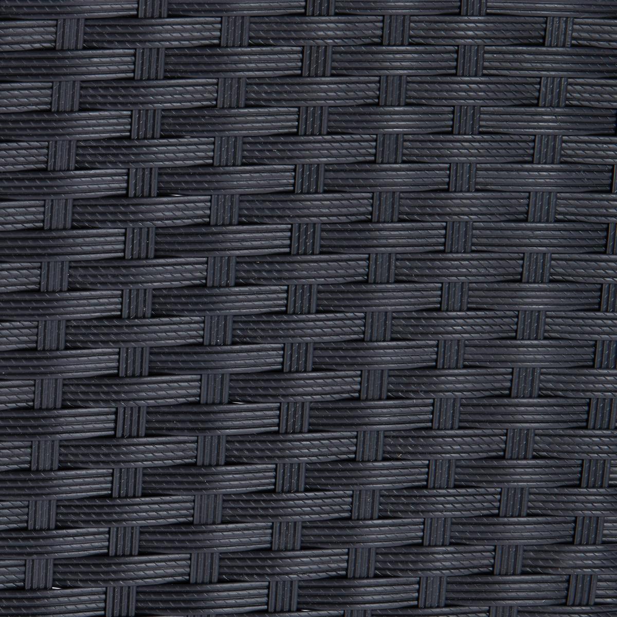 Kerti Bútorszett Mailand - fekete/krém, Modern, műanyag/textil (150/75/90cm) - Beldano