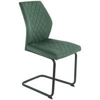 Stuhl Nina Velours Grün, B: 49 Cm - Grün, MODERN, Textil/Metall (44/98/60cm)