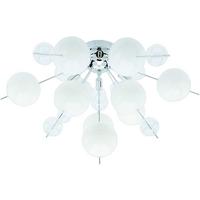 Deckenleuchte Explosion Ø 57 Cm 6-Flammig - Chromfarben/Klar, Design, Glas/Metall (57/38cm) - Näve