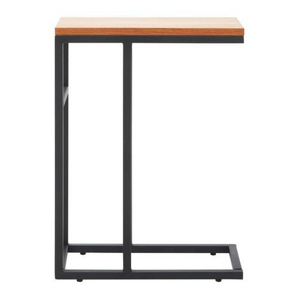 Odkládací stolek GIORGIA barvy dubu - černá/barvy dubu, Moderní, kov/kompozitní dřevo (47/27/64cm) - P & B