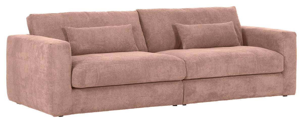 Bigsofa Manolis Altrosa B: 260 cm - Schwarz/Altrosa, KONVENTIONELL, Textil (260/66/115cm) - MID.YOU