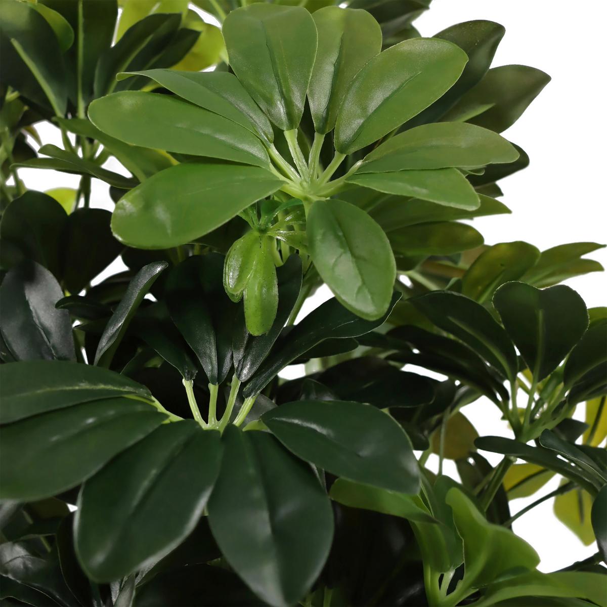 KUNSTPFLANZE Schefflera Grün B: 48cm - Weiß/Grün, MODERN, Kunststoff/Metall (48/110/45cm) - MID.YOU