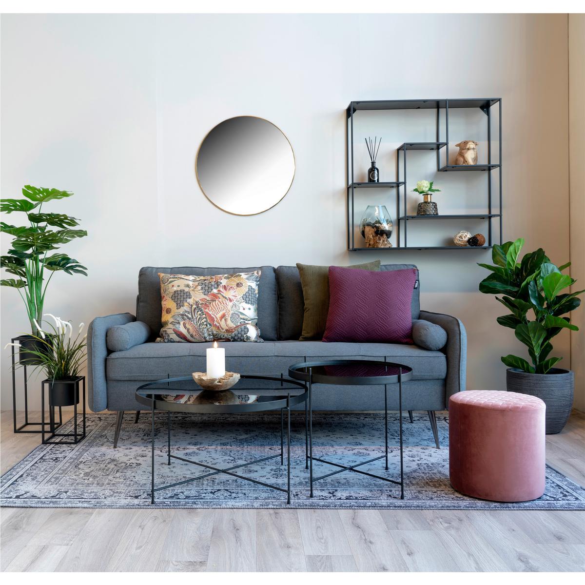 Wandspiegel Jersey Orange B: 60 Cm - Orange, Design, Glas/Metall (60/0.5/60cm)