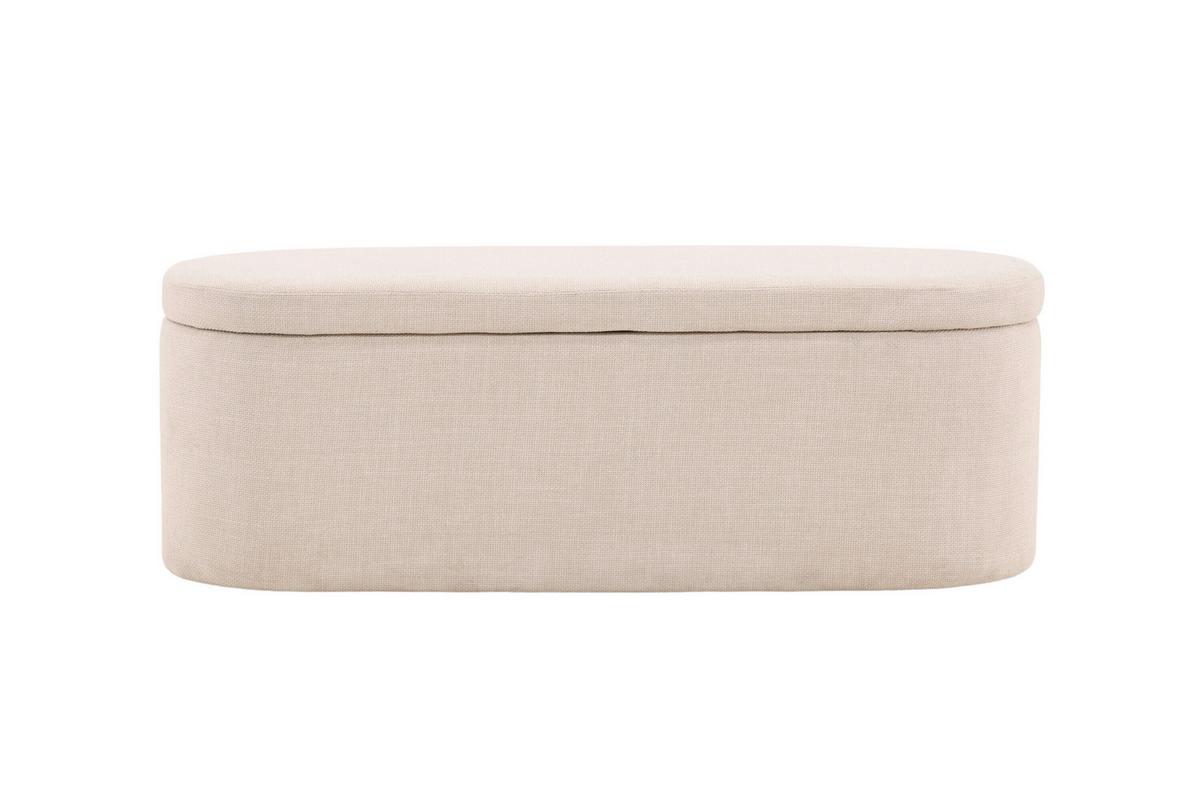 Hocker Potenza Weiß B: 50cm - Weiß, MODERN, Holz/Textil (50/47/130cm) - Livetastic