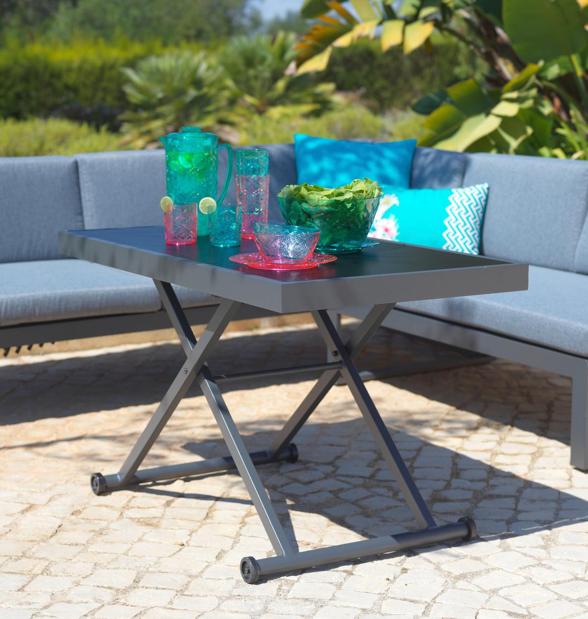 TERASOVÁ SEDACÍ SOUPRAVA MOSKAU 1 - šedá/antracitová, Moderní, kov/textil (200/213/62cm) - Mömax