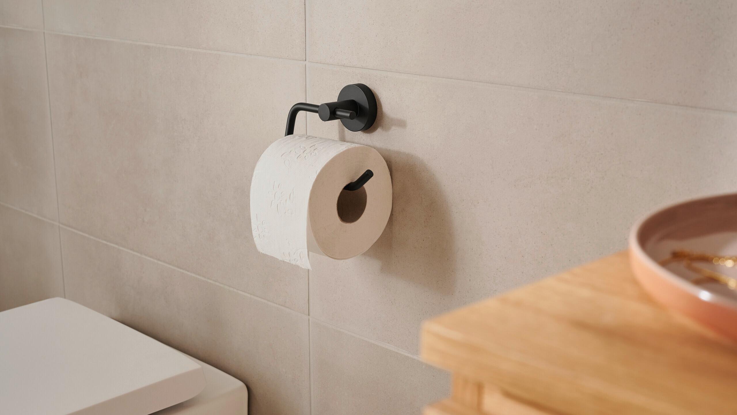 Toilettenpapierhalter Moon Black 40560-00000-00 - Schwarz, Basics, Metall (9,9/5,3/14cm)