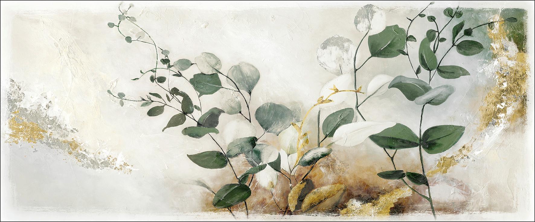 Dekopaneel Eucalyptus - Hellbraun/Mintgrün, Basics, Papier/Holzwerkstoff (117/49/1,9cm)