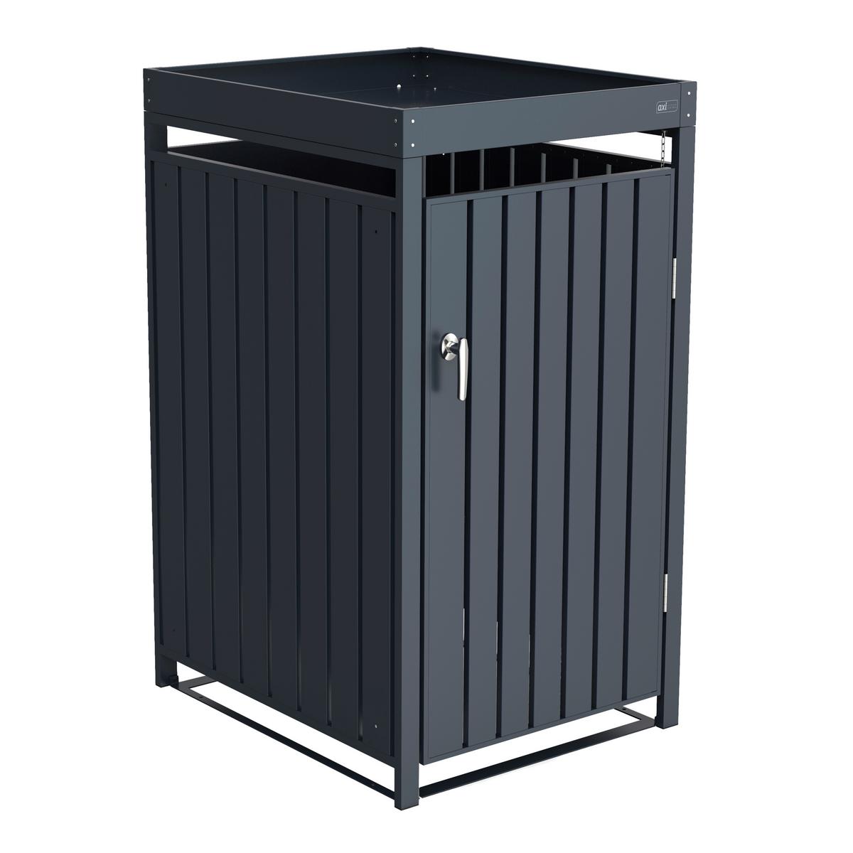 Aufbewahrungsbox Leon 1x240 Liter - Anthrazit, Basics, Metall (68/80/124cm) - Ambia Garden