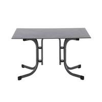 Gartentisch Klappbar Metall/Holzwerkstoff L 120 cm - Anthrazit, KONVENTIONELL, Holzwerkstoff/Kunststoff (120/80/71cm) - Siena Garden