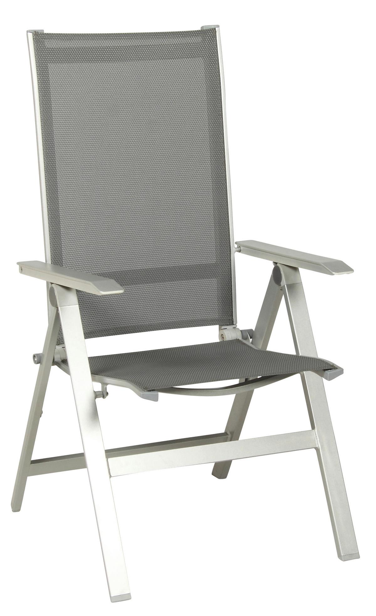 Gartensessel klappbar Urban Aluminium - Platinfarben/Graphitfarben, Basics, Metall (61/113/67cm) - Acamp
