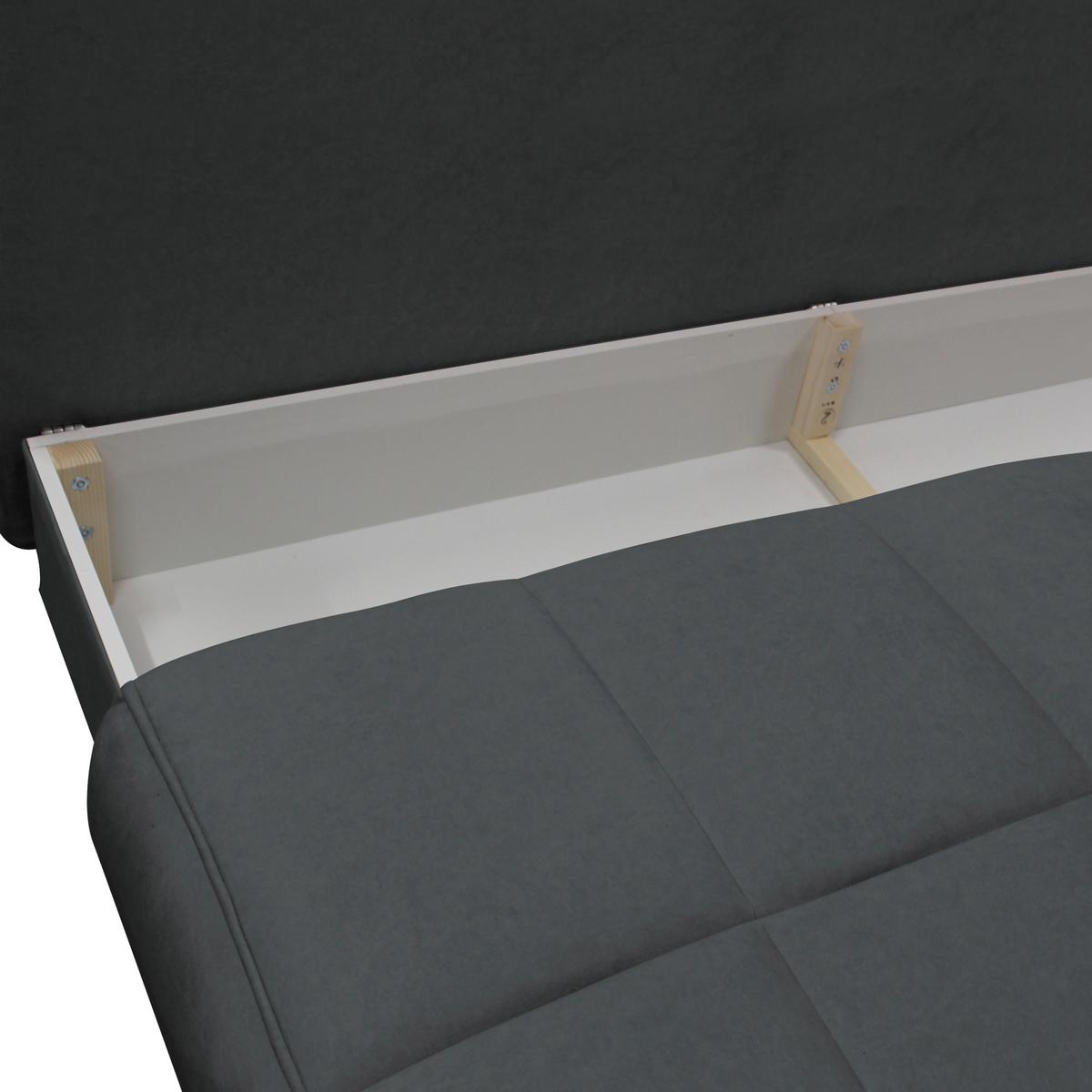 Schlafsofa Zoom Graphitfarben B: 200 cm - Goldfarben/Graphitfarben, Design, Textil (200/90/97cm) - MID.YOU