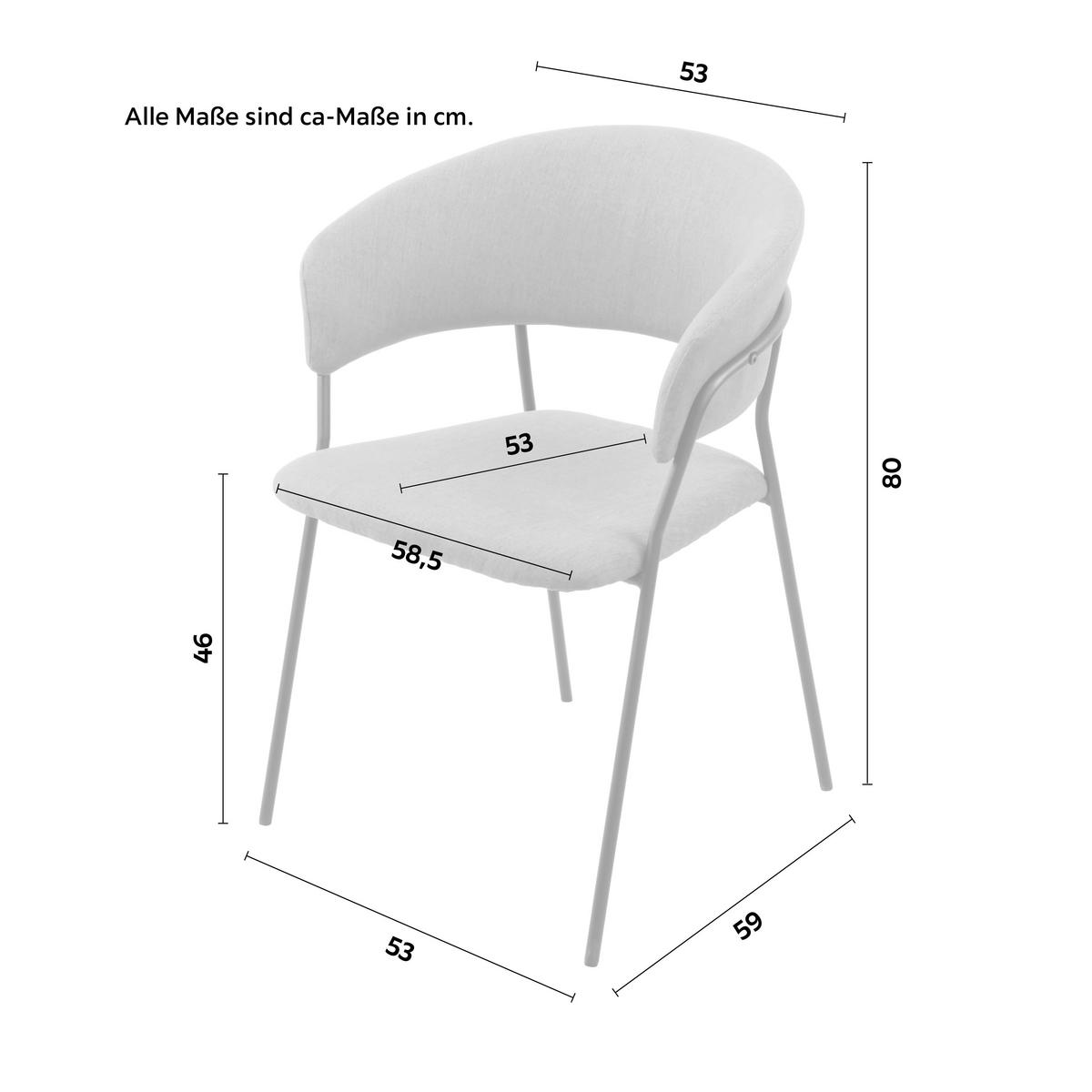 ŽIDLE S PODRUČKAMI ALICE -TOP- - černá/terracotta, Design, kov/dřevo (53/80/59cm) - Mömax
