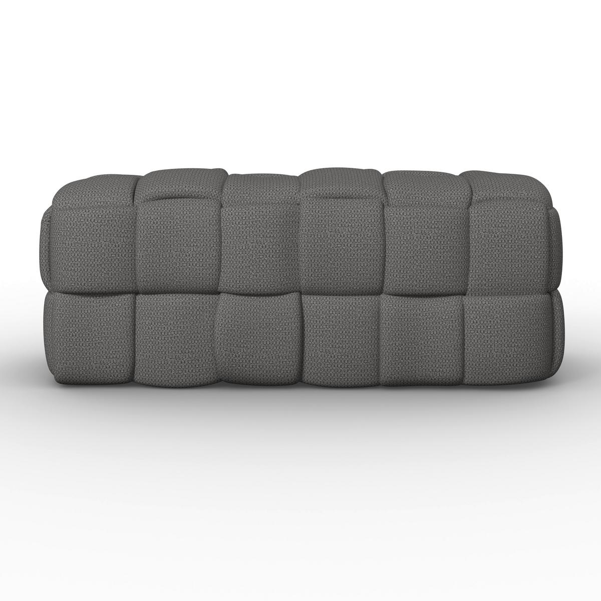 Moderná lavica ELLA tmavosivá, buklé - čierna/tmavosivá, Modern, drevo/textil (110/45/45cm) - Bessagi Home