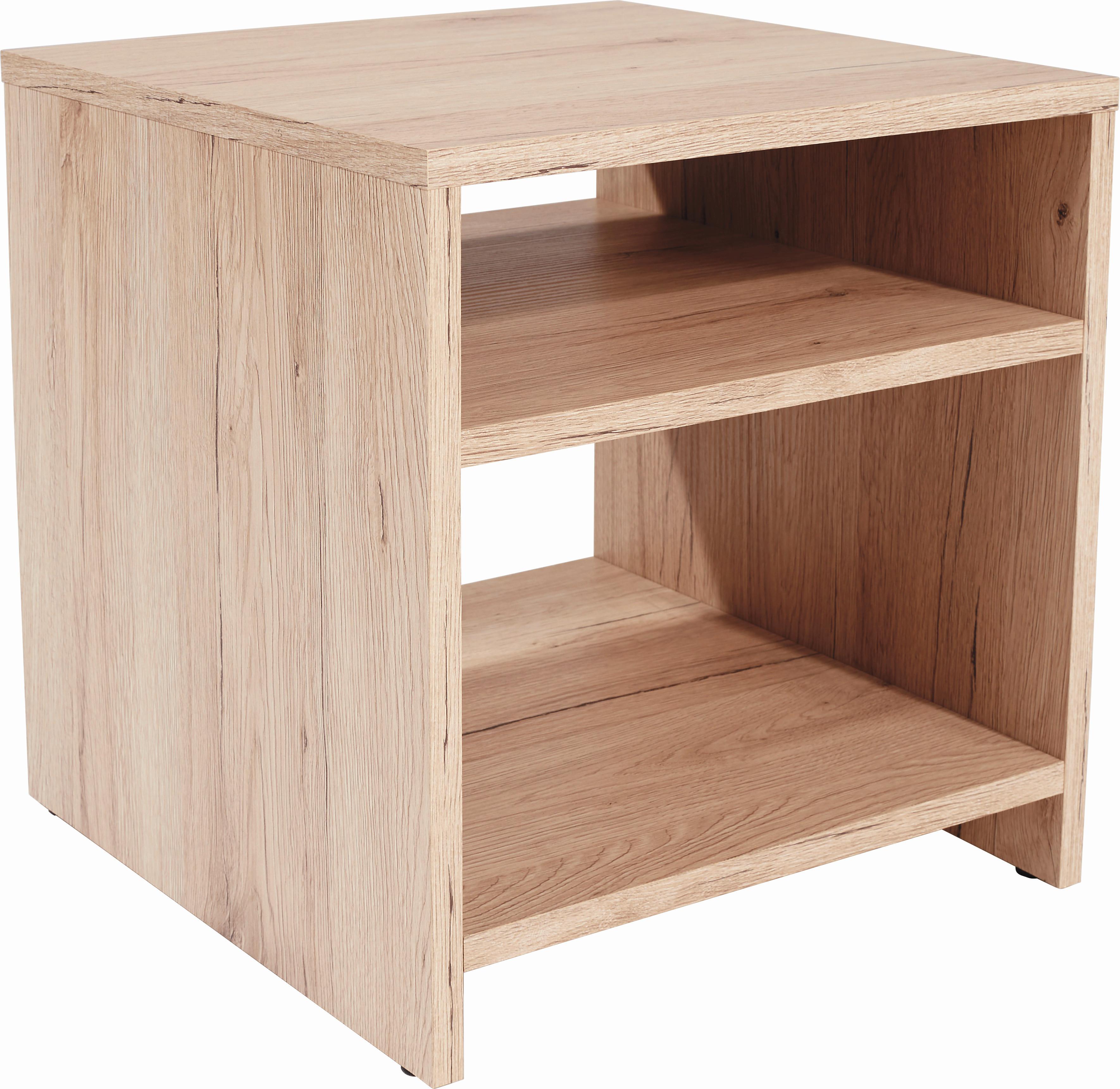 PRÍRUČNÝ STOLÍK LUCA LCT01 - farba duba, Modern, kompozitné drevo (40/40/37cm)