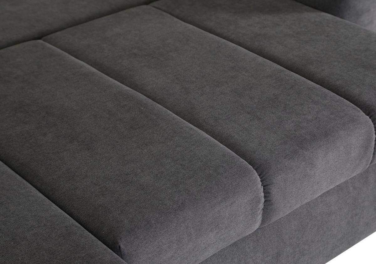 Ecksofa Mit Bettkasten Glasgow Dunkelgrau - Chromfarben/Dunkelgrau, KONVENTIONELL, Textil (175/270cm) - MID.YOU