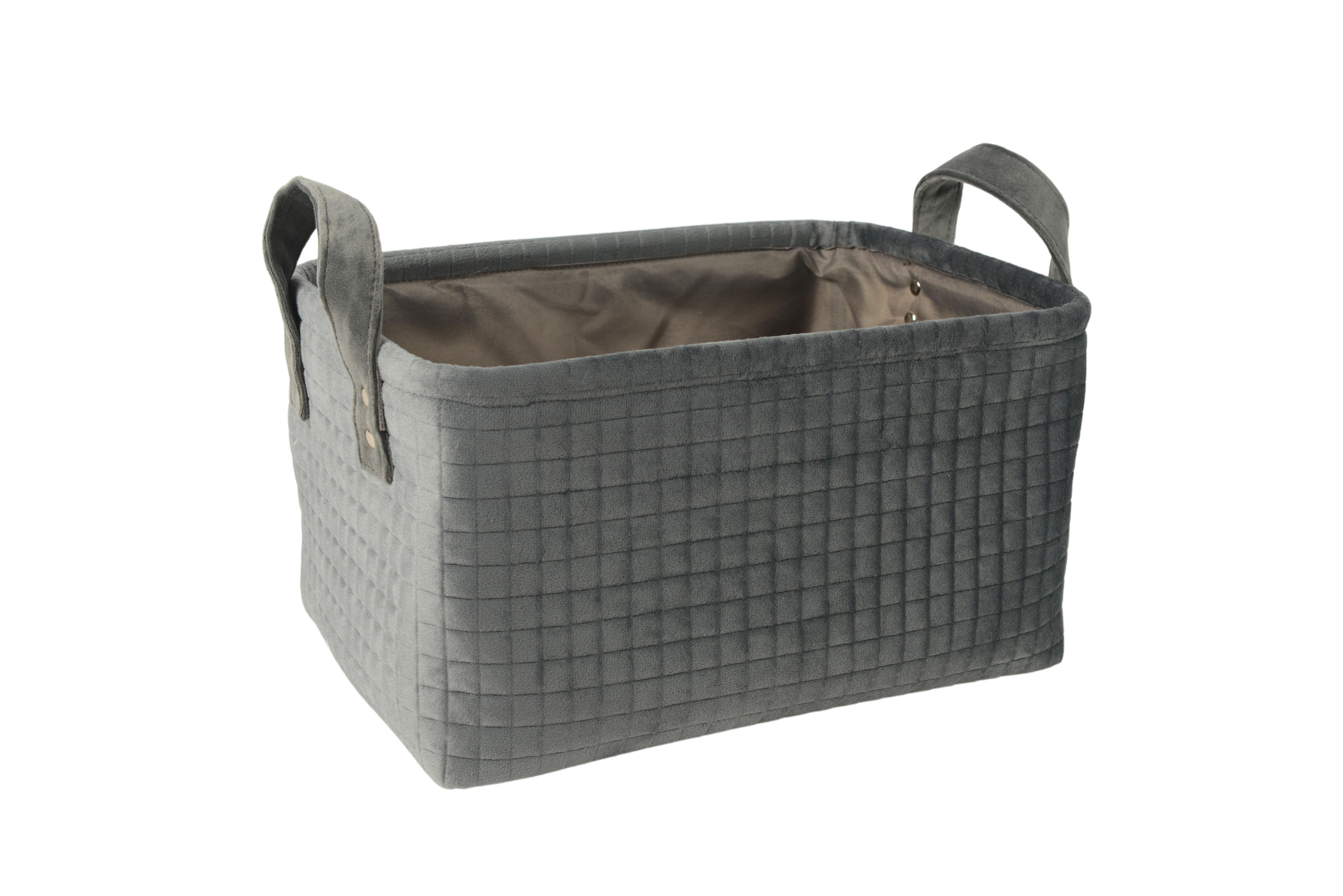 Korb Nina - M - Grau, Basics, Kunststoff/Textil (33/23/18cm) - James Wood