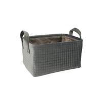 Korb Nina - M - Grau, Basics, Kunststoff/Textil (33/23/18cm) - James Wood