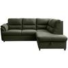Ecksofa Gusto Grün S: 240x200 cm - Greige/Schwarz, Basics, Textil (240/200cm)