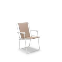 Klappstuhl Chiemsee – Klappstuhl - Beige/Weiß, Basics, Textil/Metall (56/78/53cm)