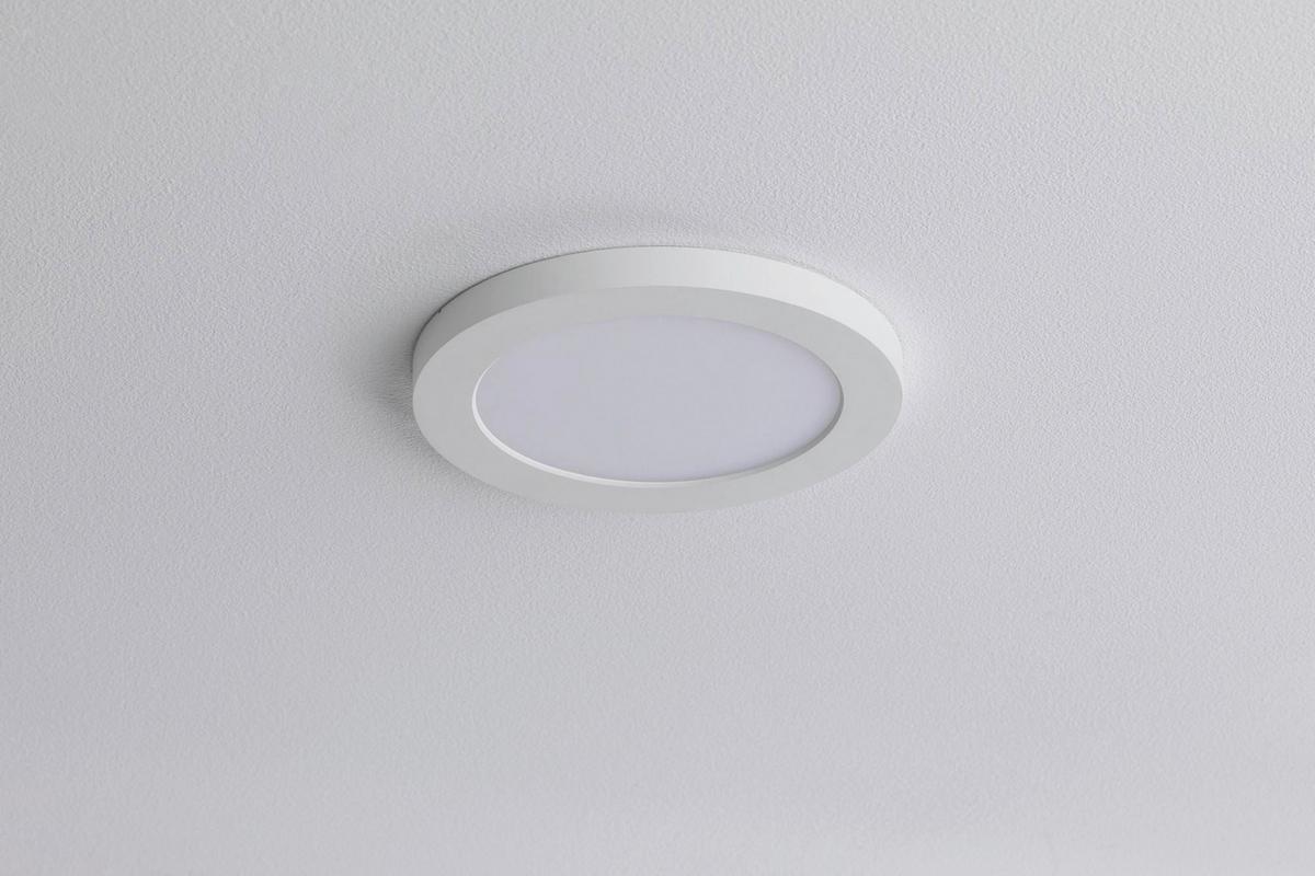 LED-Deckenleuchte Ø 11,6 cm Weiß Rund - Weiß, Basics, Kunststoff (11,6cm) - Paulmann