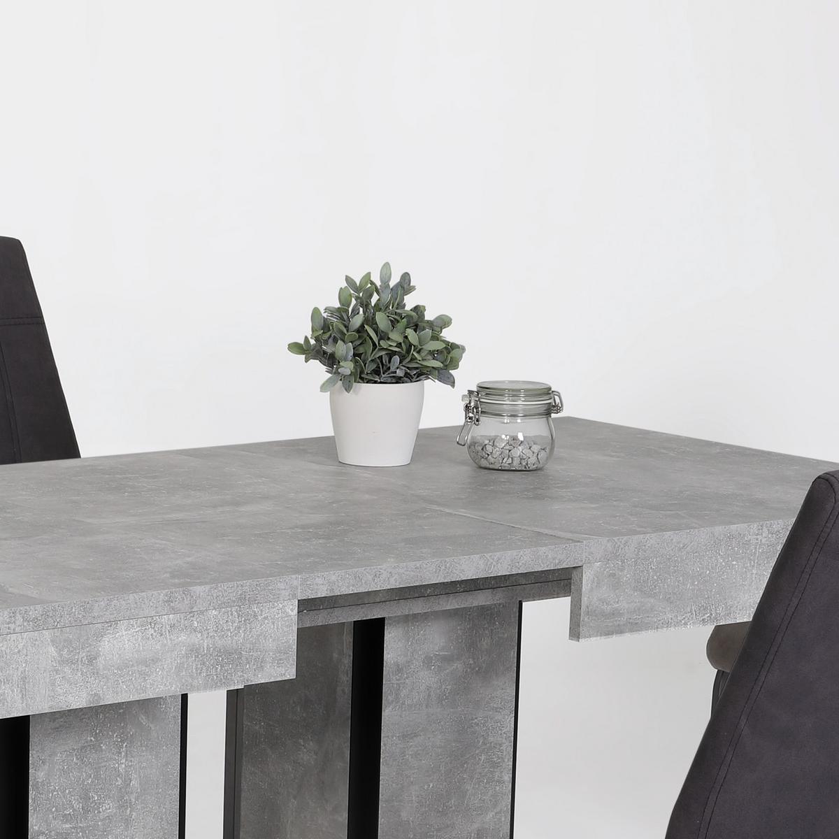 Esstisch Rose T - Anthrazit/Grau, MODERN, Holzwerkstoff (140/80/76cm) - MID.YOU