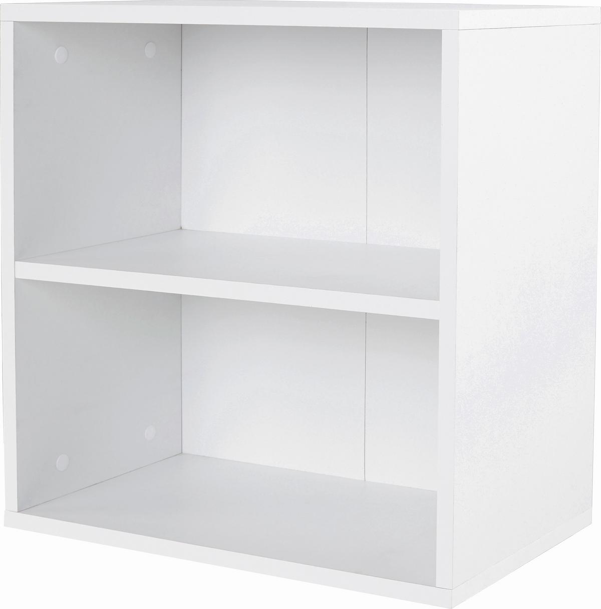 Falipolc Elke - fehér, Modern, faalapú anyag (50/50/26cm)