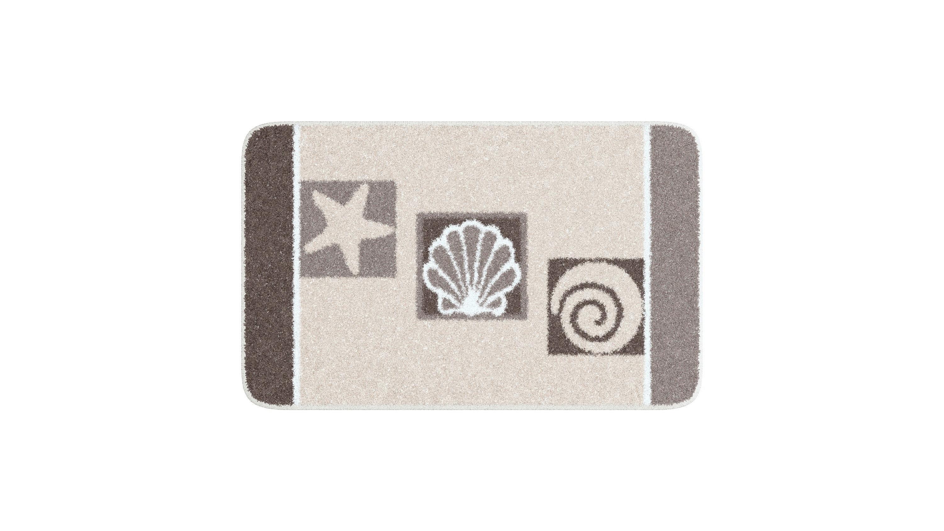 Badematte Aquatica - Taupe, Basics, Textil (50/80cm) - Grund