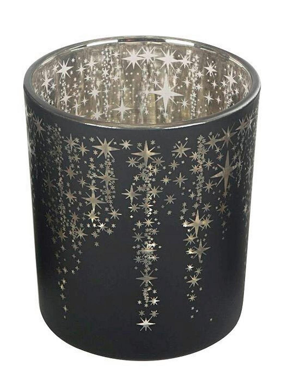 Windlicht Lima - Schwarz, KONVENTIONELL, Glas (8,8/10cm) - Luca Bessoni