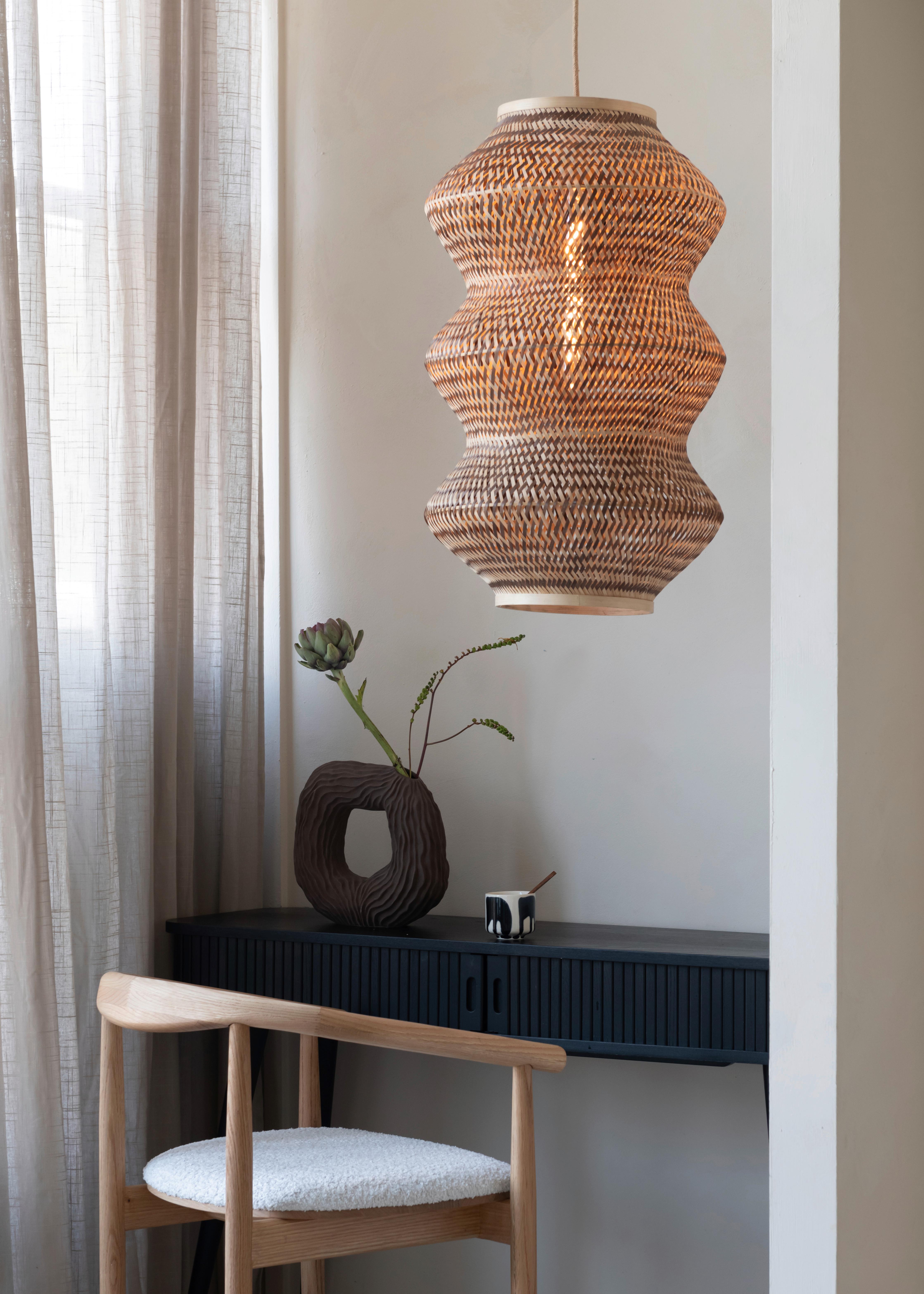 Hängeleuchte Barbados - Braun/Naturfarben, Basics, Naturmaterialien (40/67cm) - Good & Mojo