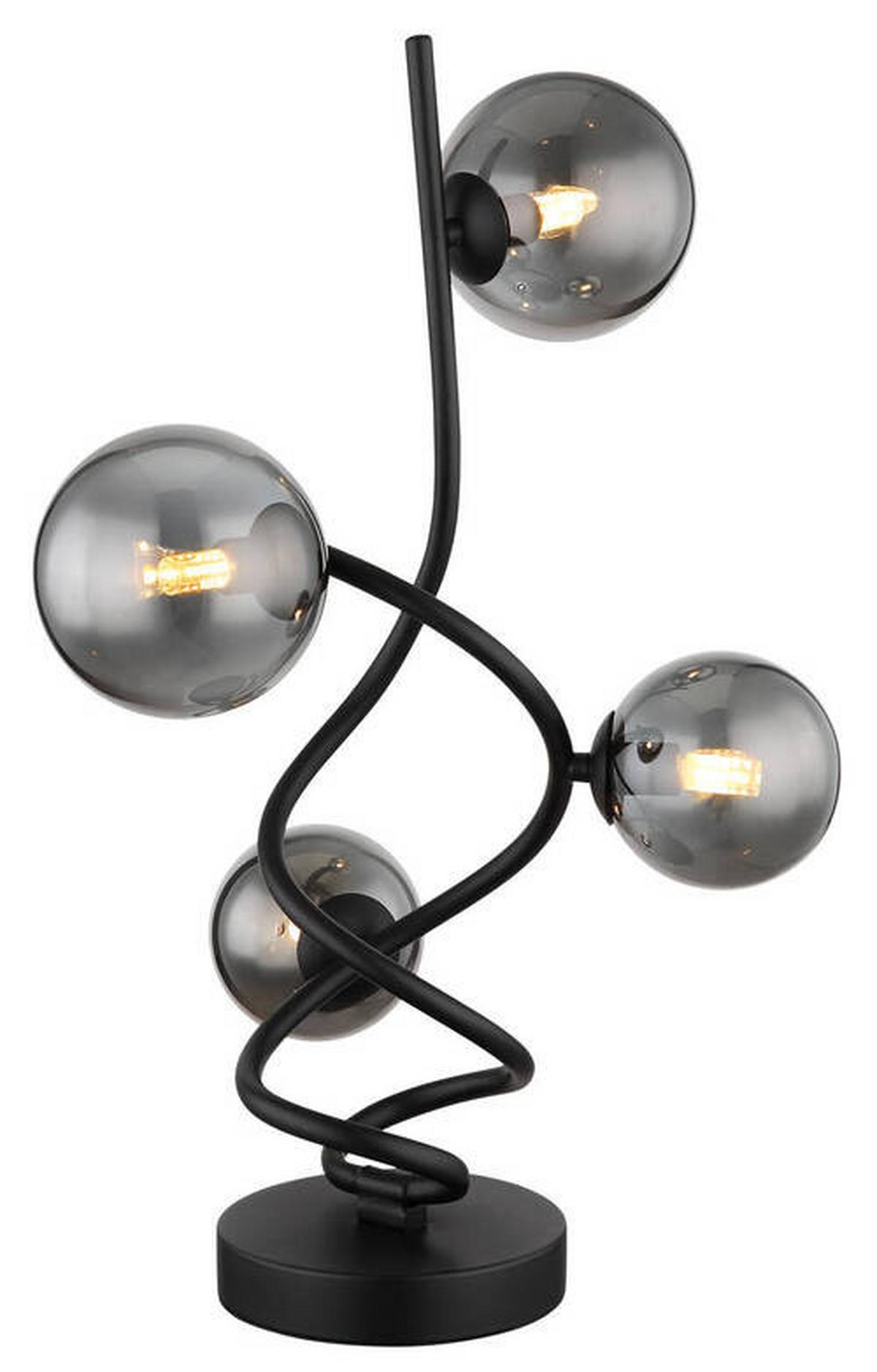 LED-Tischleuchte 56133-4t1 - Schwarz, Design, Glas/Kunststoff (15/52cm) - Globo