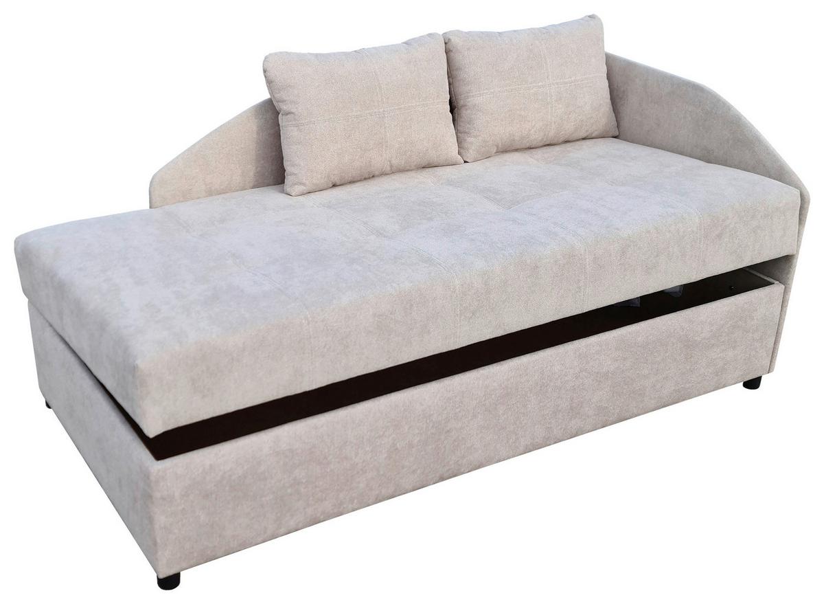 Kárpitozott Heverő Marbella 100/200 Cm - fekete/fehér, Konventionell, textil (207/107/90cm)