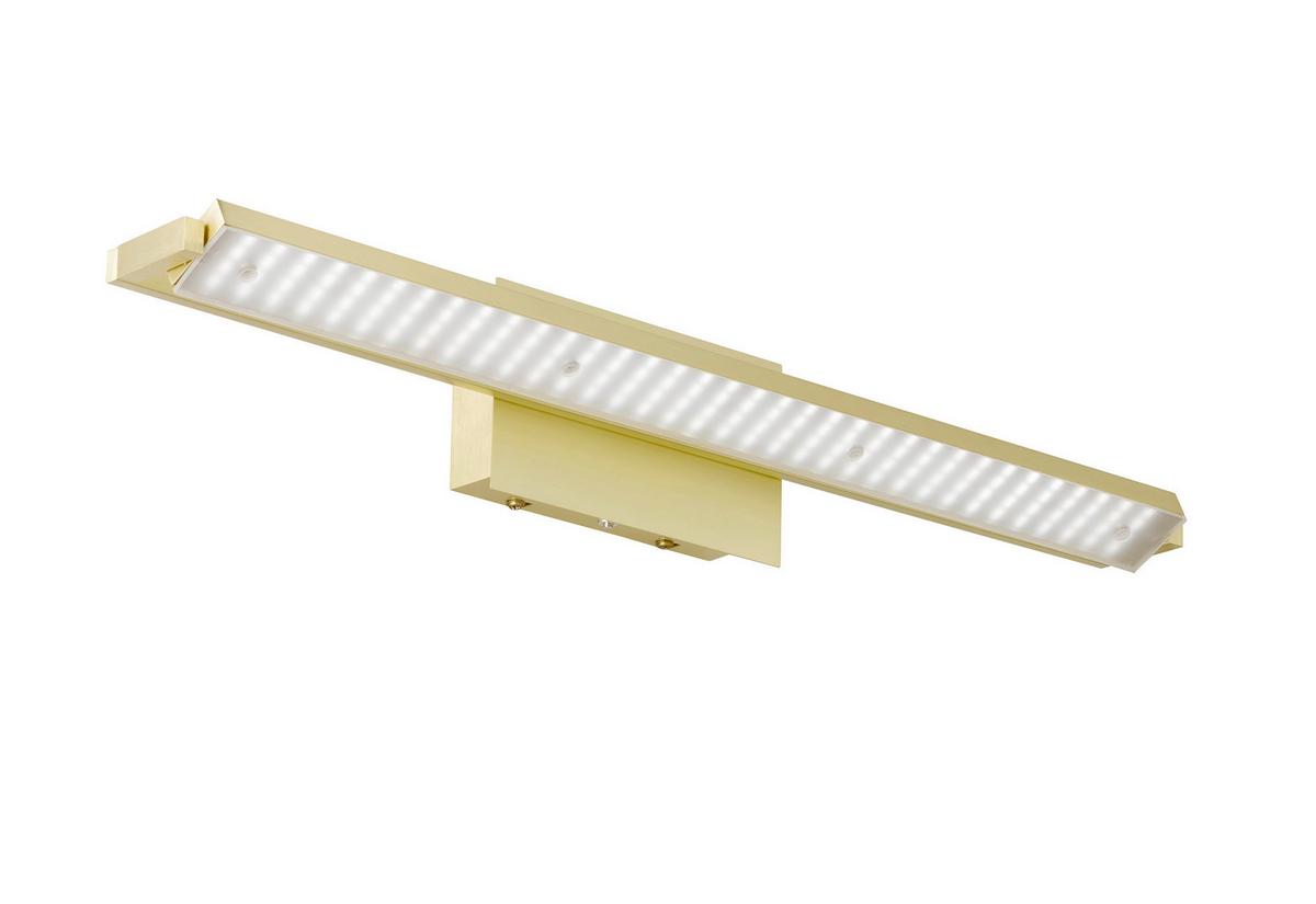 LED-Wandleuchte Pare 1-Flammig Farbtemperaturwechsler dimmbar - Messingfarben/Weiß, Design, Kunststoff/Metall (60/10cm) - Fischer & Honsel
