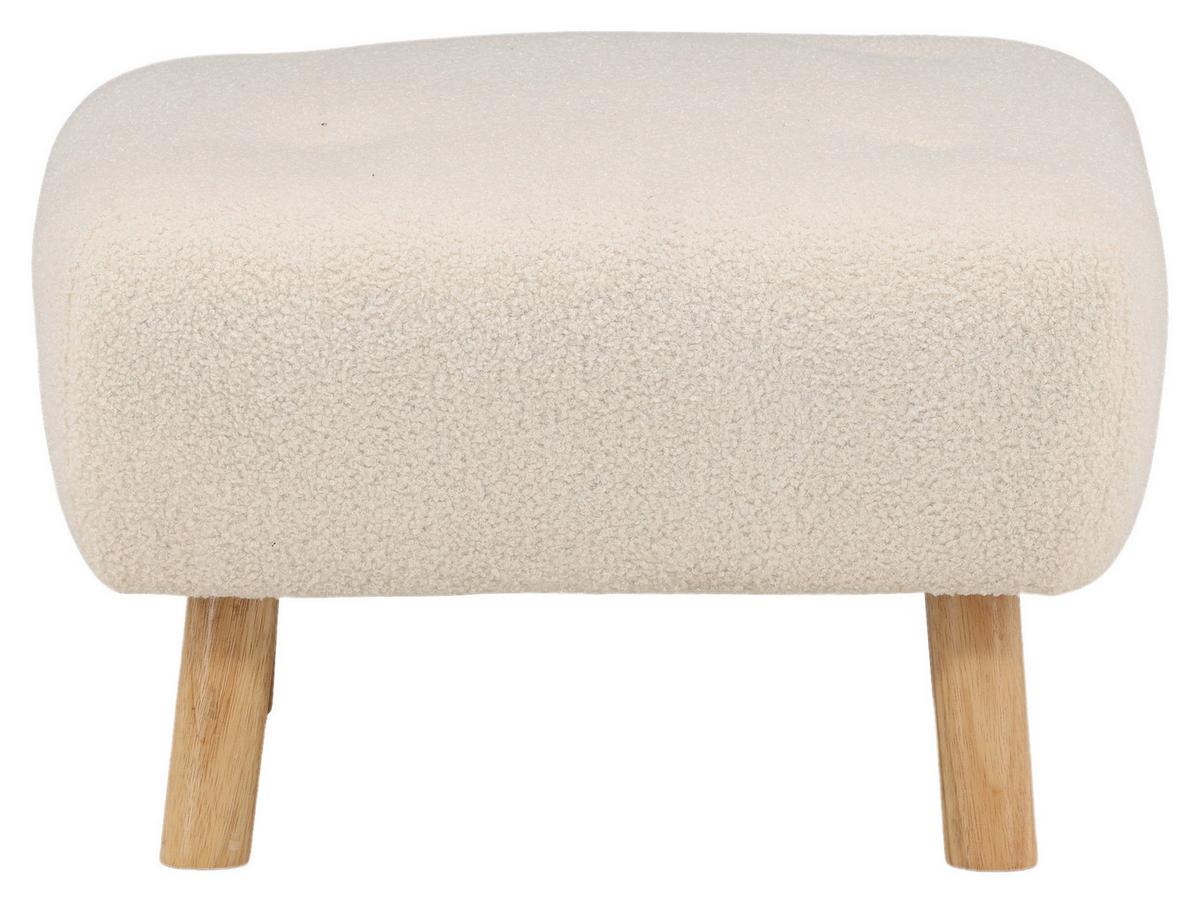 Hocker Salina - Weiß, Design, Holz/Kunststoff (60/28/60cm) - Livetastic