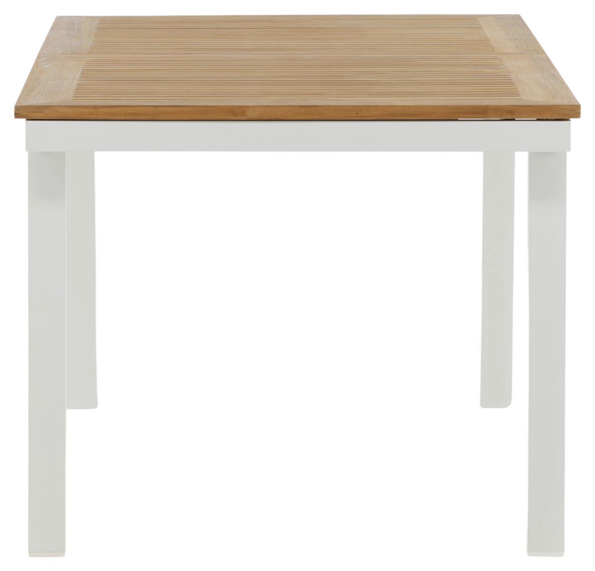 Gartentisch Panama - Weiß, KONVENTIONELL, Holz/Metall (160/90/75cm) - Gardenson