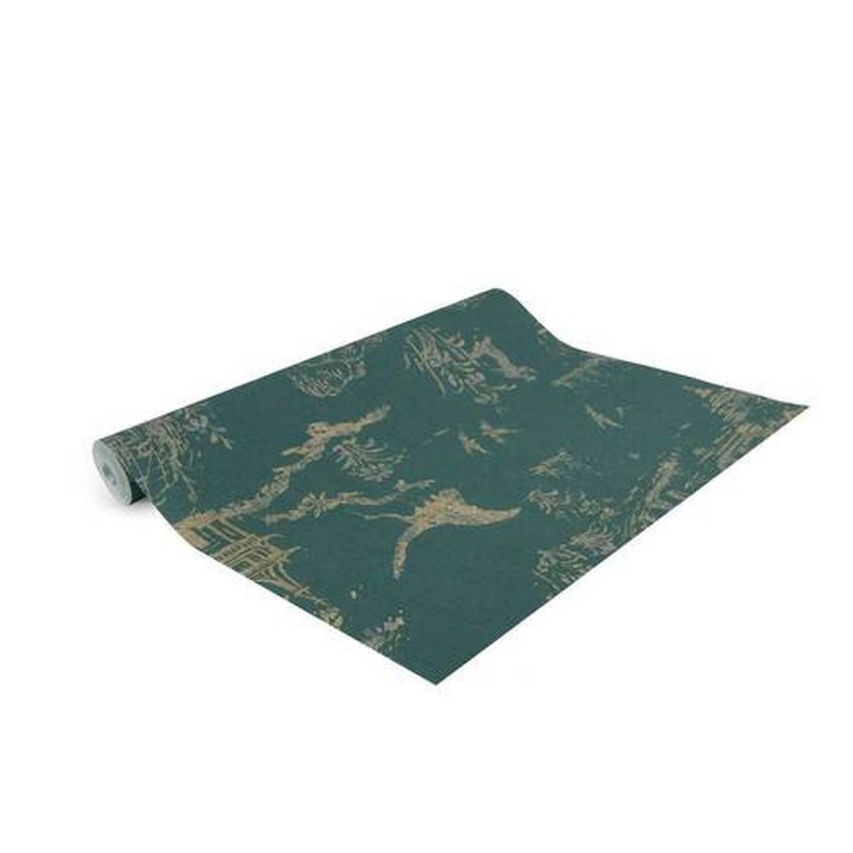 Vliestapete Orientalisch Blau/Grün B: 52 cm - Blau/Grün, Basics, Papier/Kunststoff (52/1000cm)