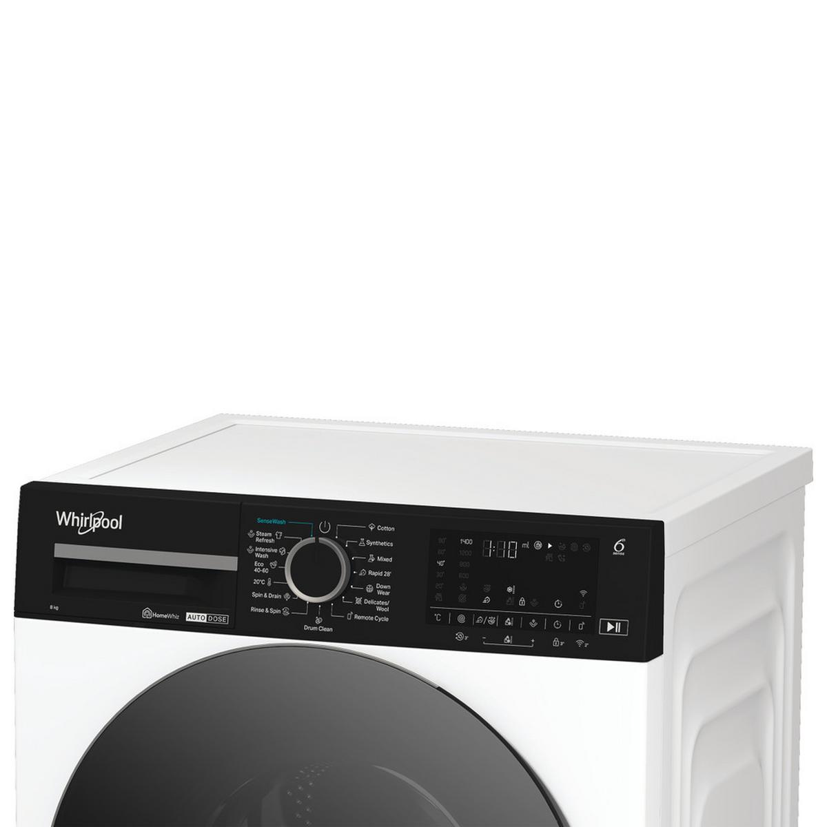 Szabadonálló Mosógép Whirlpool Wpm 87w Ads Ee - fekete/fehér, Basics, műanyag/fém (85/60/55cm)