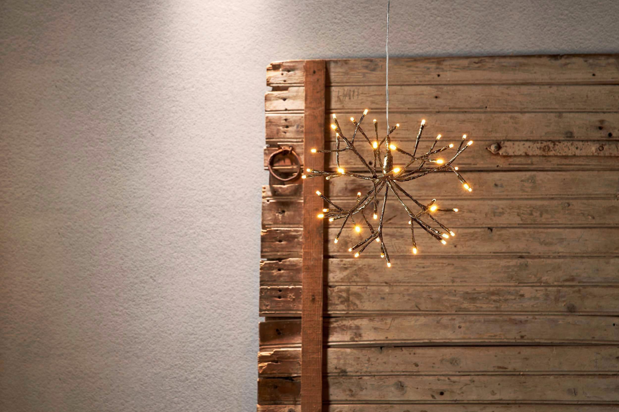 Led-dekoleuchte 411431_fire - Transparent/Goldfarben, Basics, Kunststoff/Metall (27/30cm) - Eglo