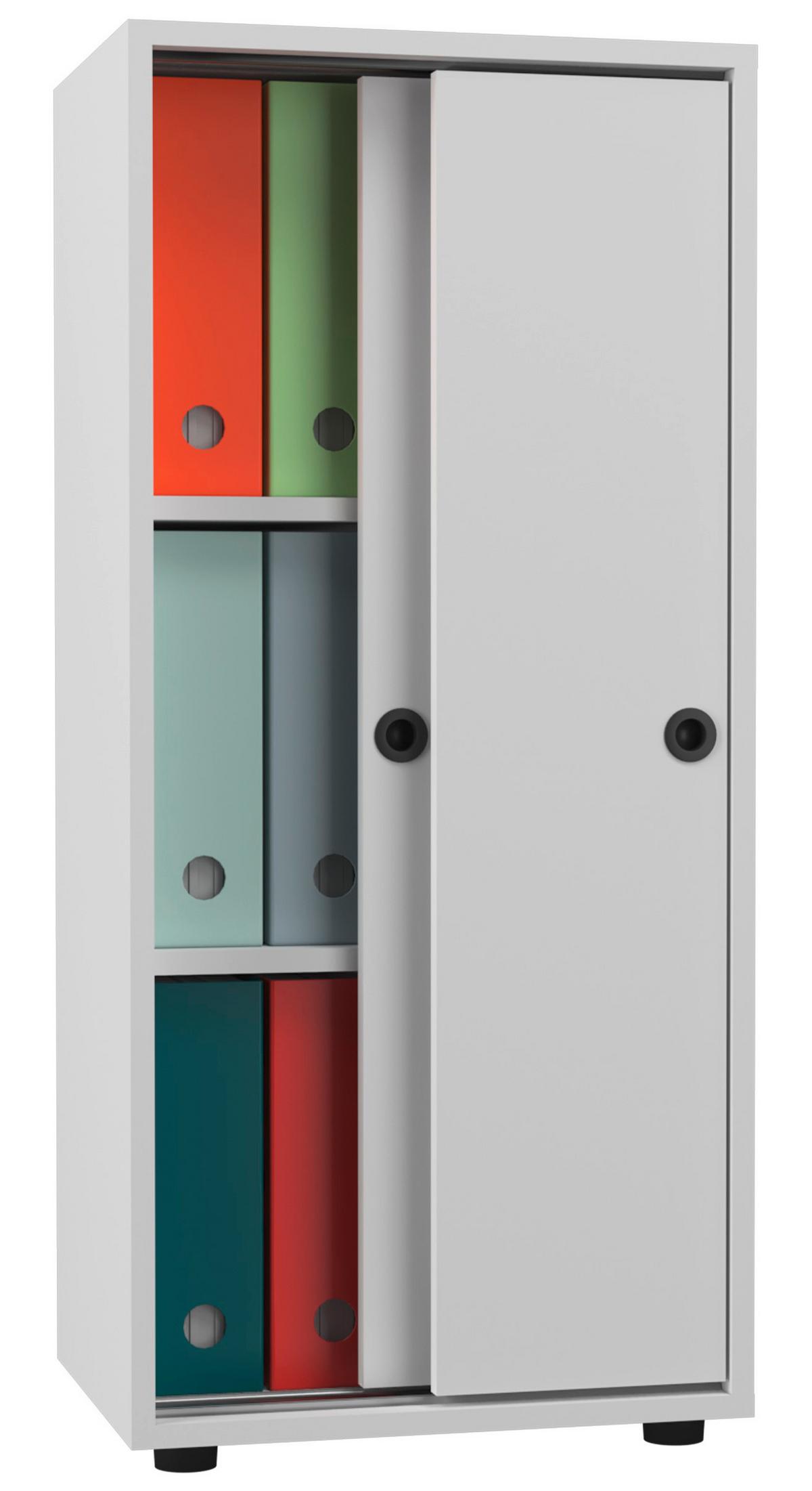 Aktenschrank Ulas Weiß B: 49 cm - Weiß, Design, Holzwerkstoff (49/109/38cm) - MID.YOU