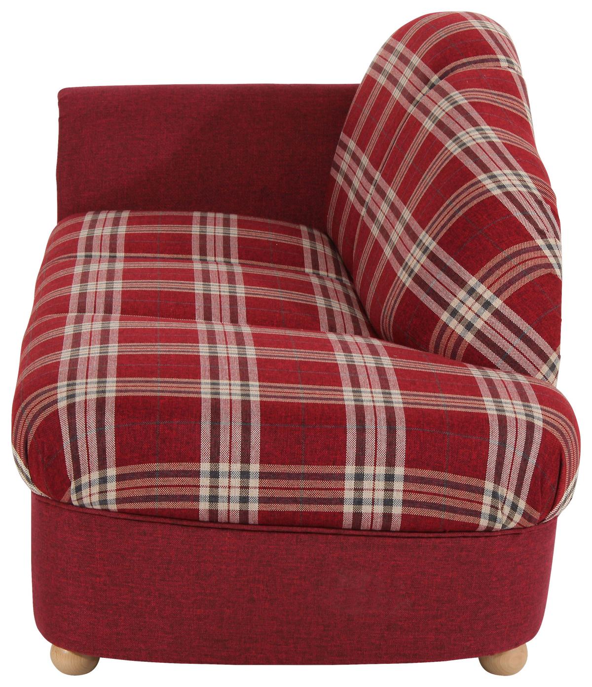 Recamiere Corona Rot, Rücken Echt - Buchefarben/Braun, Design, Textil (191/83/81cm) - Max Winzer