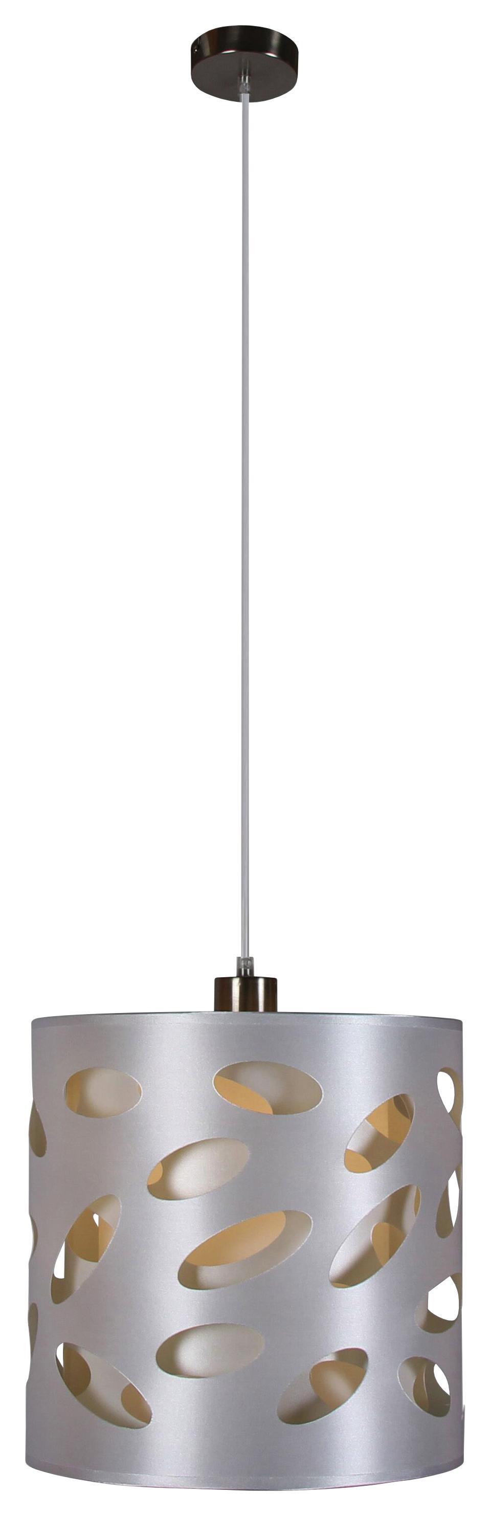 Függőlámpa Dagmar - Fehér/Ezüst, modern, Műanyag/Fém (30/120cm) - Luca Bessoni