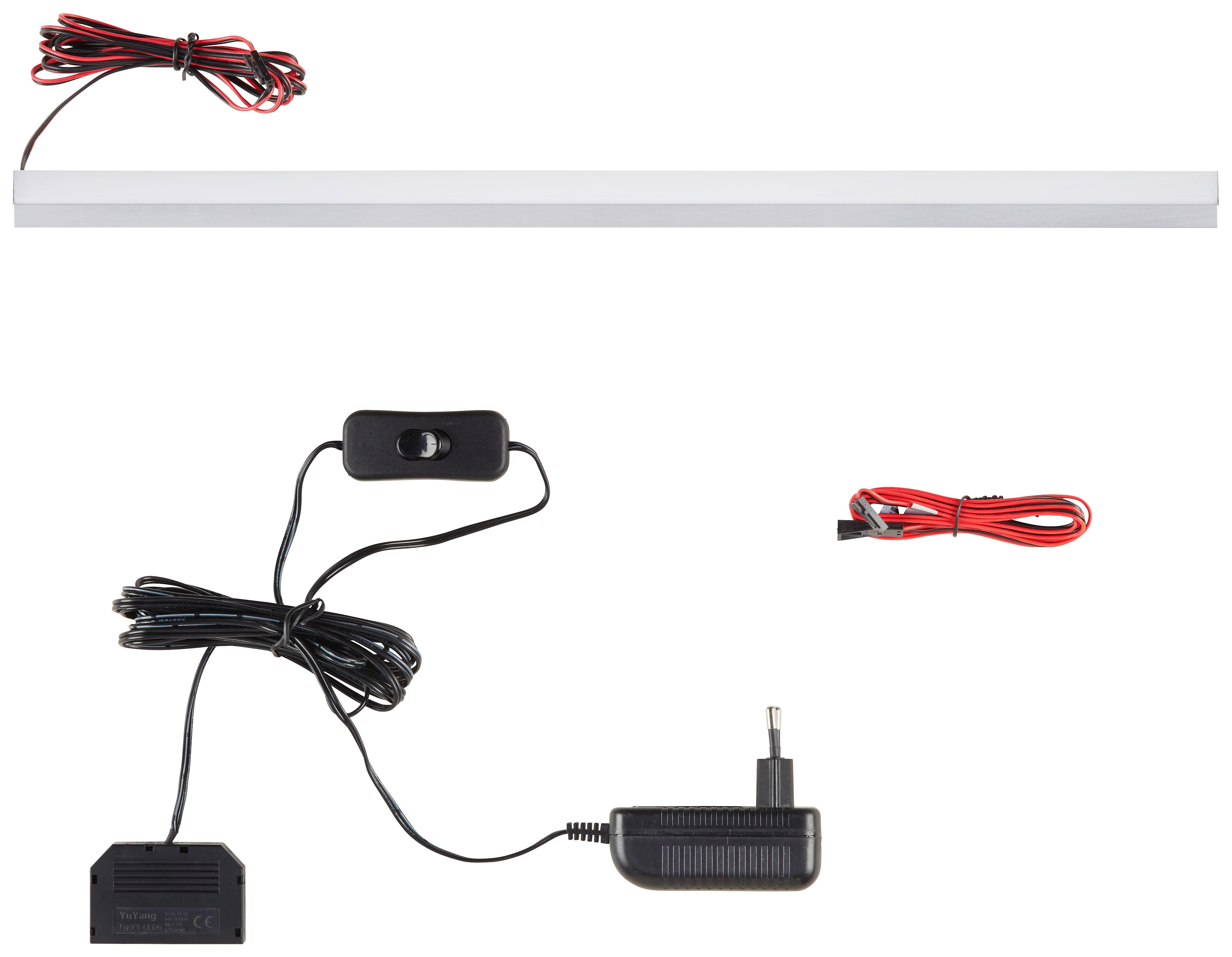 OSVĚTLENÍ POLIC - SADA VALERA  -EXKLUSIV- - bílá/barvy stříbra, Konvenční, kov/plast (45/2/2cm) - Premium Living