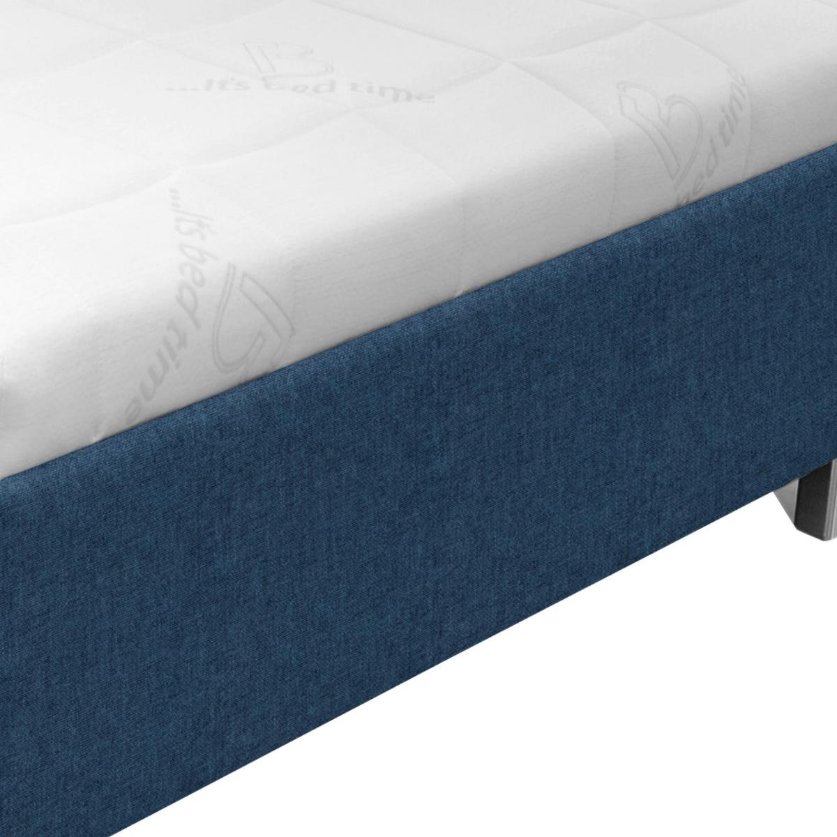 čalúnená posteľ STILO 120x200 ,tmavomodrá - biela/tmavomodrá, drevo/textil (120/200cm)
