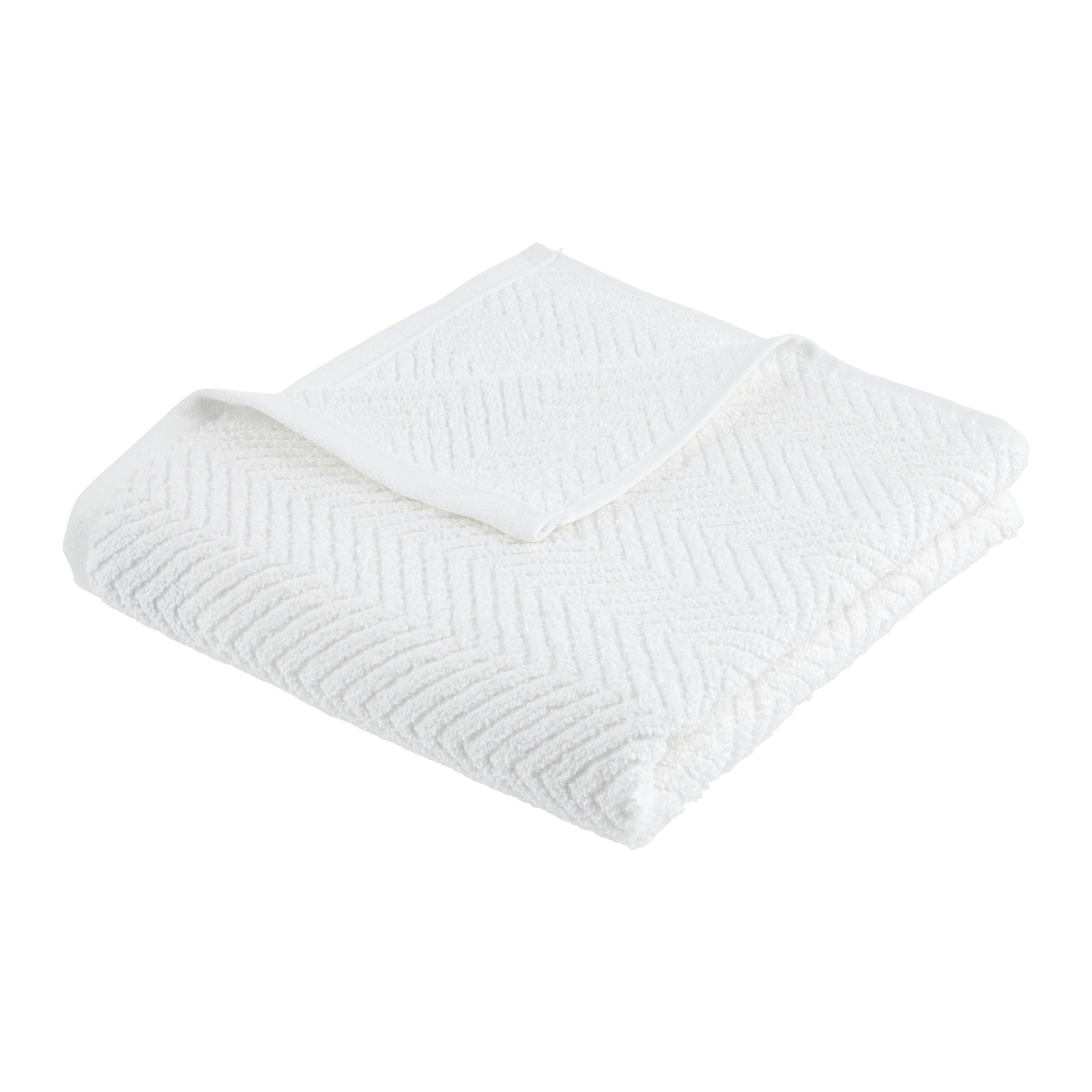 RUČNÍK OCEAN - bílá, Moderní, textil (50/100cm) - Premium Living