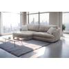 Ecksofa Lush, Taupe Schenkel: 161x284 cm - Taupe/Silberfarben, Design, Textil (161/284cm) - Livetastic