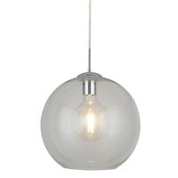 Hängeleuchte Balls H: 120 cm 1-Flammig, höhenverstellbar - Chromfarben, Design, Glas/Metall (30/120cm)