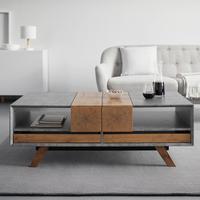 Konferenční stolek CASPER - šedá/barvy dubu, Moderní, dřevo (120/60/42cm) - Modern Living