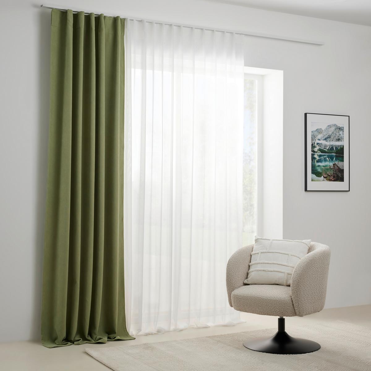 Hotový závěs Linus, 140/255cm, zelená - zelená, Design, textil (140/255cm) - Premium Living