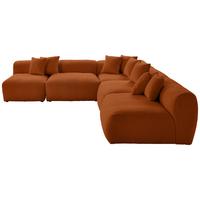 Ecksofa Bloom Erweiterbar Rostfarben - Rostfarben, Trend, Textil (300/315cm) - Livetastic
