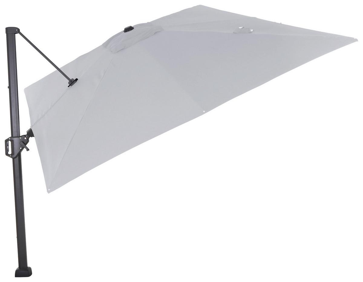 Ampelschirm Sunset N+ BxHxT 350x 252x260 cm Anthrazit/Grau - Anthrazit/Grau, KONVENTIONELL, Textil/Metall (350/260cm) - Siena Garden