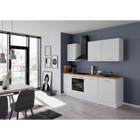 Küchenblock Ip3150 - Eichefarben/Weiß, Design, Holzwerkstoff (230cm) - Impuls